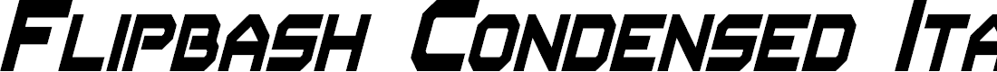 Preview image for Flipbash Condensed Italic