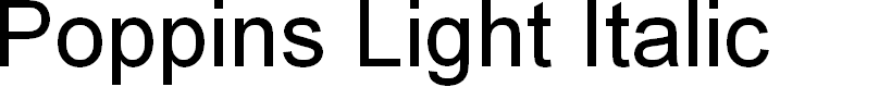Preview image for Poppins Light Italic