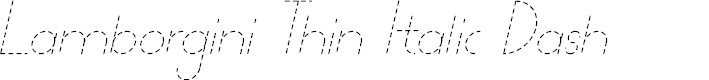 Preview image for Lamborgini Thin Italic Dash