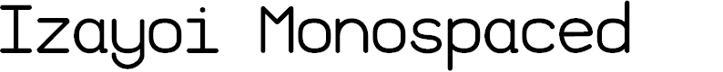 Preview image for Izayoi Monospaced