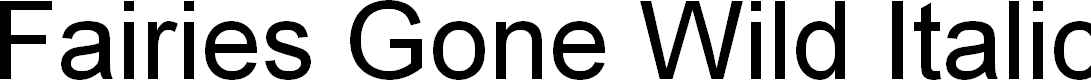 Preview image for Fairies Gone Wild Italics
