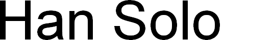 Preview image for Han Solo Regular Font