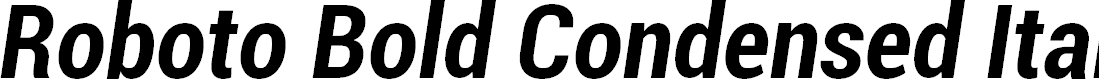 Preview image for Roboto Bold Condensed Italic