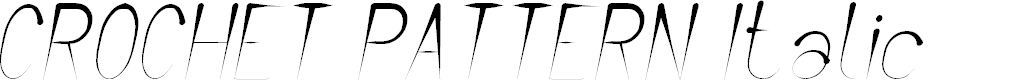 Preview image for CROCHET PATTERN Italic