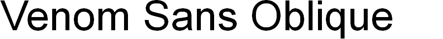 Preview image for Venom Sans Oblique