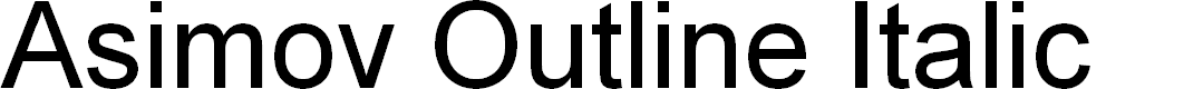 Preview image for Asimov Outline Italic