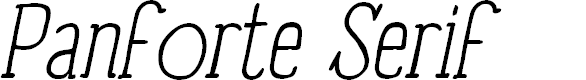 Preview image for Panforte Serif Light Italic