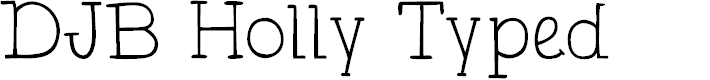 Preview image for DJB Holly Typed