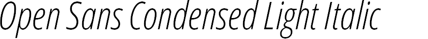 Preview image for Open Sans Condensed Light Italic