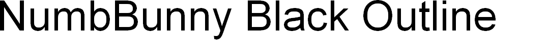 Preview image for NumbBunny Black Outline