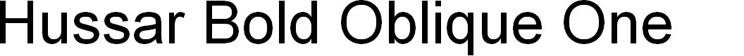 Preview image for Hussar Bold Oblique One