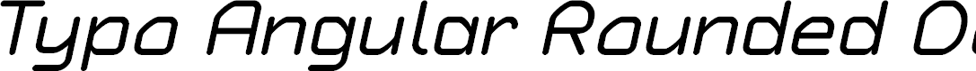 Preview image for Typo Angular Rounded Demo Italic