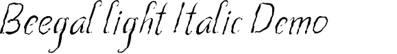 Preview image for Beegal light Italic Demo