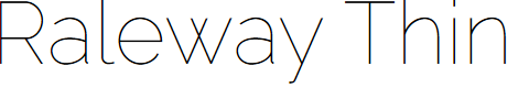 Preview image for Raleway Thin