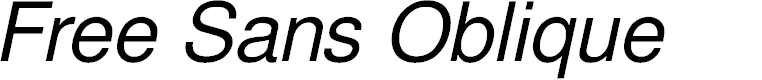 Preview image for Free Sans Oblique