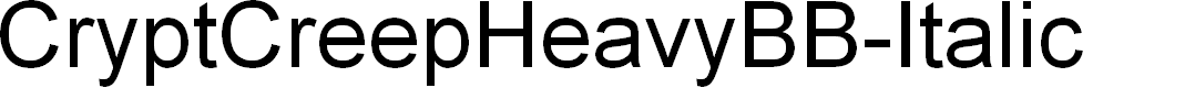 Preview image for CryptCreepHeavyBB-Italic