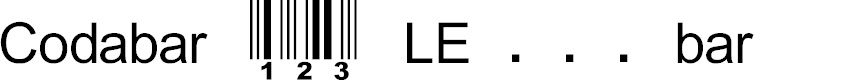 Preview image for Codabar 123 LE lesbar