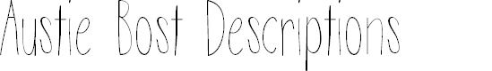 Preview image for Austie Bost Descriptions