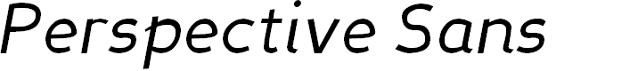 Preview image for Perspective Sans Italic