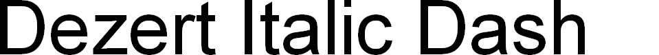 Preview image for Dezert Italic Dash