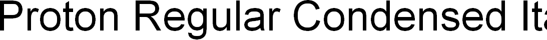 Preview image for Proton Regular Condensed Italic
