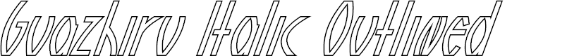 Preview image for Guazhiru Italic Outlined
