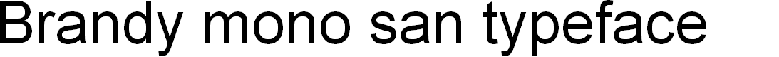 Preview image for Brandy mono san typeface