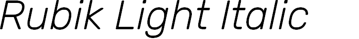 Preview image for Rubik Light Italic