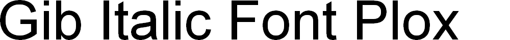 Preview image for Gib Italic Font Plox
