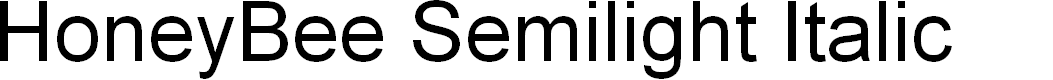 Preview image for HoneyBee Semilight Italic
