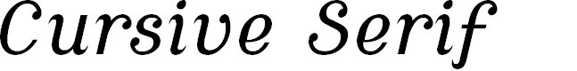 Preview image for Cursive Serif