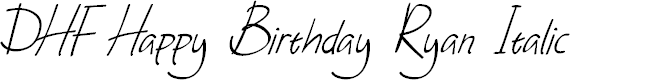 Preview image for DHF Happy Birthday Ryan Italic