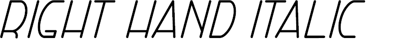 Preview image for Right Hand Italic