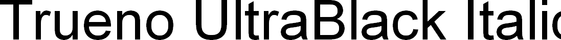 Preview image for Trueno UltraBlack Italic