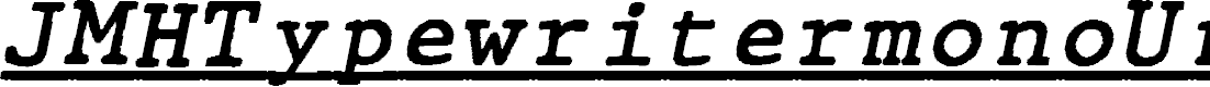 Preview image for JMHTypewritermonoUnder-Italic
