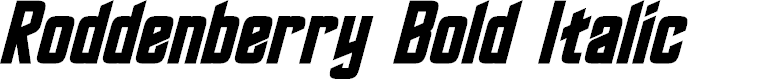 Preview image for Roddenberry Bold Italic