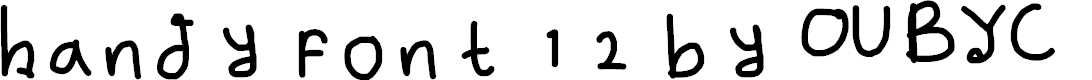 Preview image for handy font 12 by OUBYC