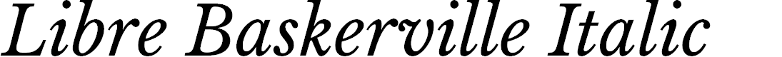 Preview image for Libre Baskerville Italic