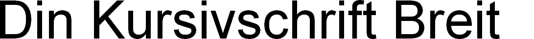 Preview image for Din Kursivschrift Breit