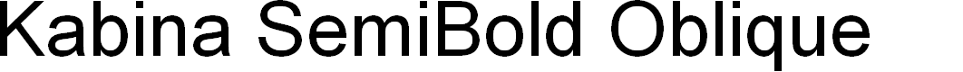Preview image for Kabina SemiBold Oblique