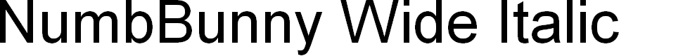Preview image for NumbBunny Wide Italic