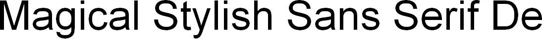 Preview image for Magical Stylish Sans Serif Demo