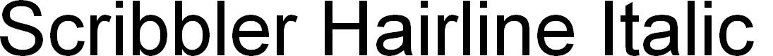 Preview image for Scribbler Hairline Italic