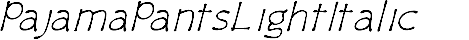 Preview image for PajamaPantsLightItalic