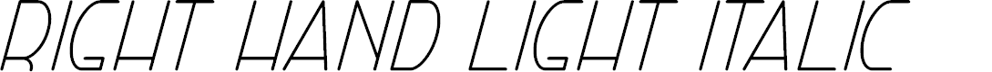 Preview image for Right Hand Light Italic