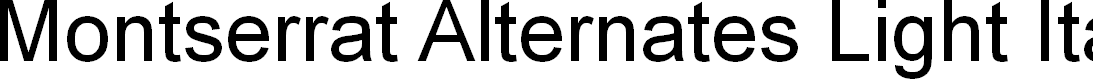 Preview image for Montserrat Alternates Light Italic