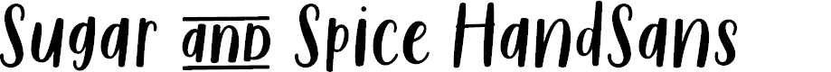 Preview image for Sugar & Spice HandSans