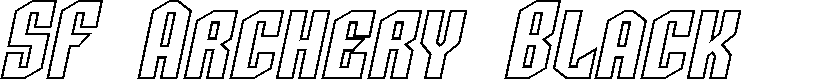 Preview image for SF Archery Black SC Outline Oblique