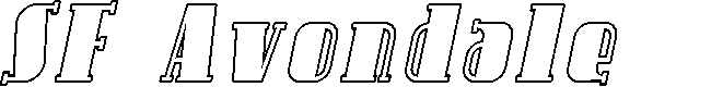 Preview image for SF Avondale Outline Italic