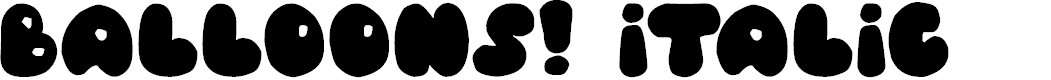 Preview image for Balloons! Italic